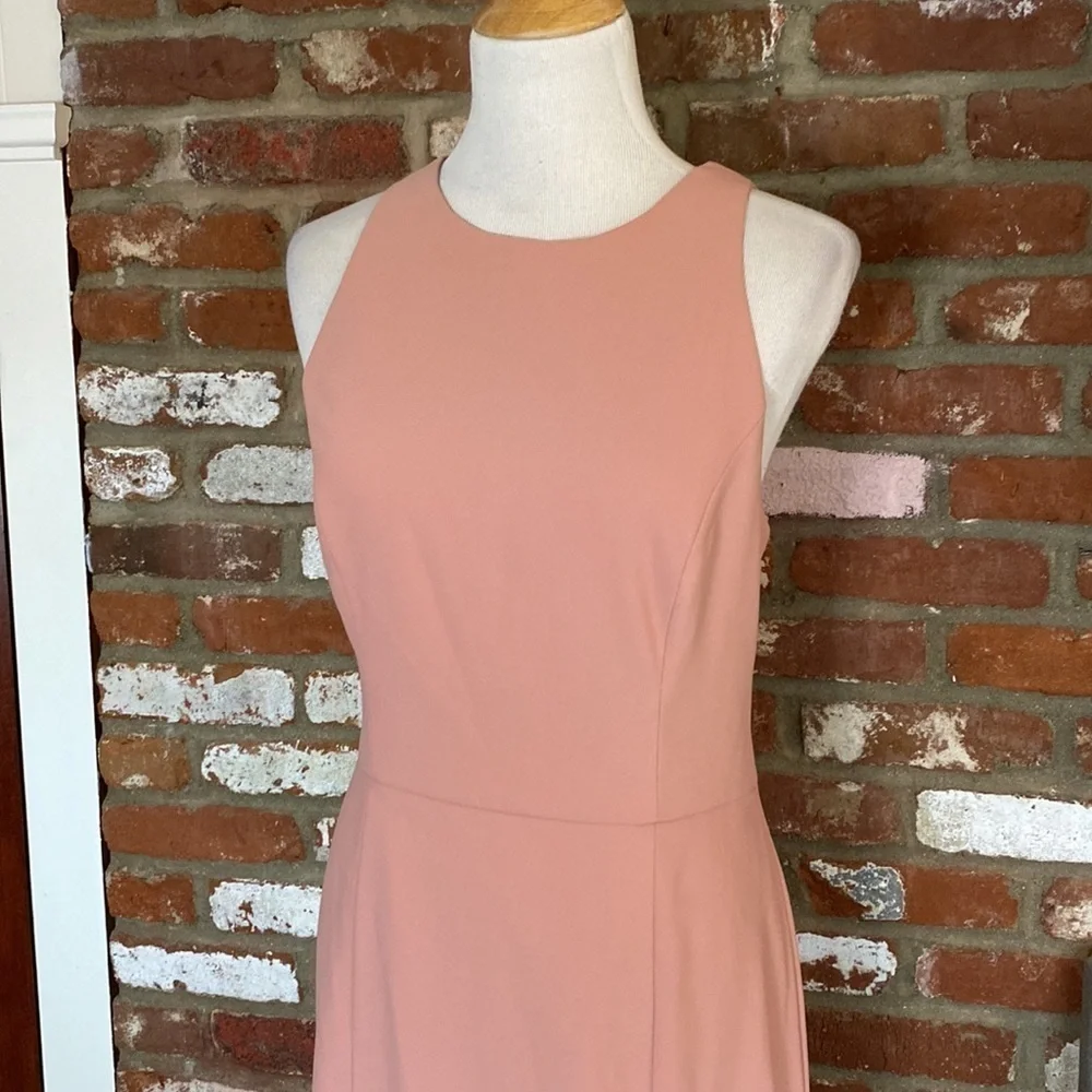 Dessy collection Open Back Gown in desert rose Size 14 New with tags Pink Maxi - Picture 5 of 14